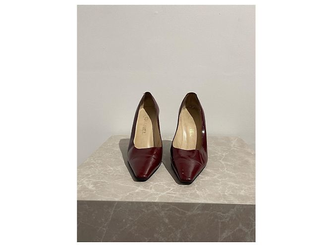 Escarpines Chanel bordeaux T.37 Burdeos - vista 2
