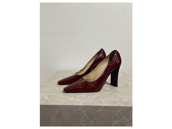 Escarpines Chanel bordeaux T.37 Burdeos - vista 3