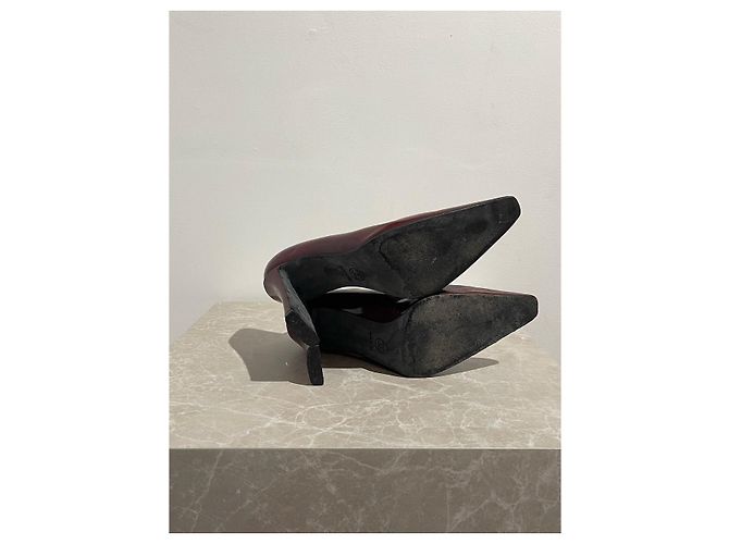 Escarpines Chanel bordeaux T.37 Burdeos - vista 7