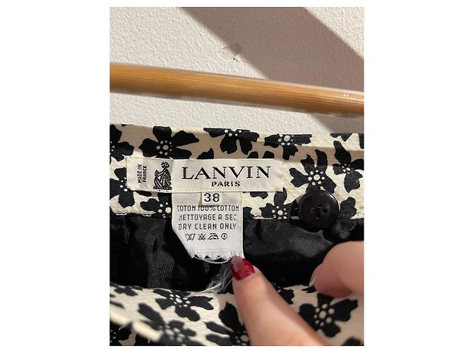 Gonna Lanvin nera e bianca T.34 Nero - vista 4