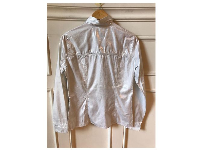 Medusa Camicia Versace Bianca in Cotone e Paillettes Bianco - vista 3