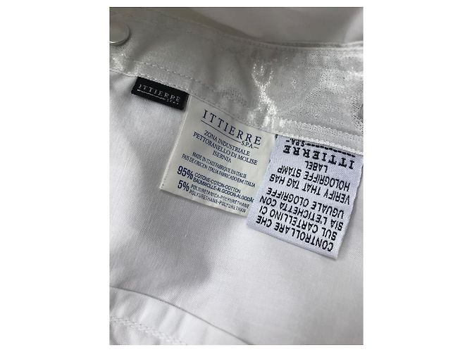 Medusa Camicia Versace Bianca in Cotone e Paillettes Bianco - vista 5