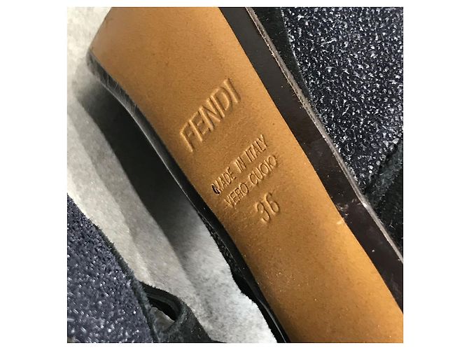 Fendi Black Suede Open Toe Boots Size 36 - view 7