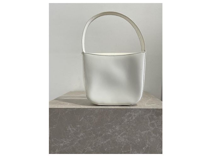 Borsa a mano Gucci in pelle vernice bianca con logo GG Bianco - vista 4