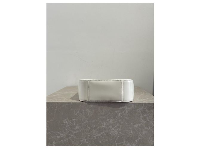 Borsa a mano Gucci in pelle vernice bianca con logo GG Bianco - vista 5