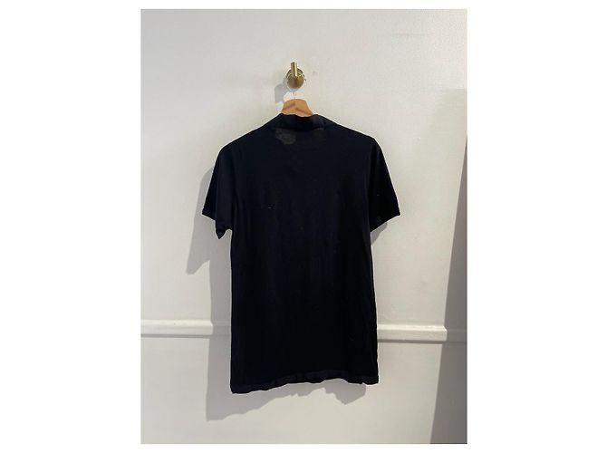 Camiseta Lanvin de algodón negro con flor de seda XS - vista 4