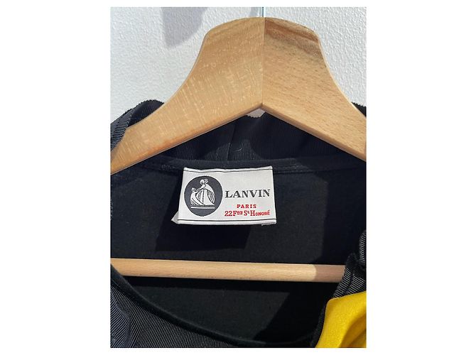 Camiseta Lanvin de algodón negro con flor de seda XS - vista 5