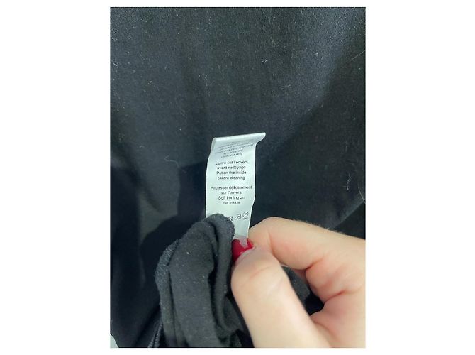 Camiseta Lanvin de algodón negro con flor de seda XS - vista 7
