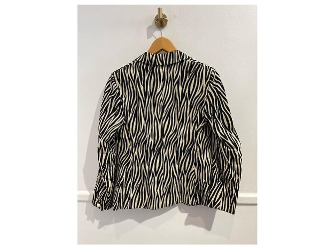 Jacke Gianni Versace zèbre T.34 Schwarz - Ansicht 3