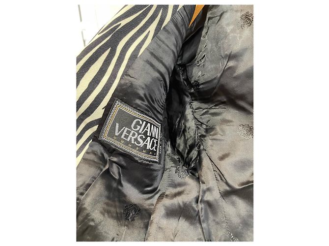 Jacke Gianni Versace zèbre T.34 Schwarz - Ansicht 5