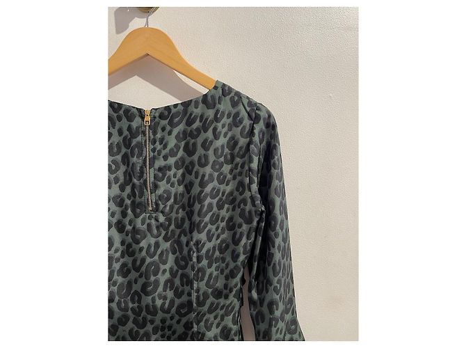 Abito Louis Vuitton léopard T.36 Verde - vista 5