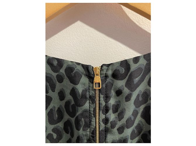 Abito Louis Vuitton léopard T.36 Verde - vista 6