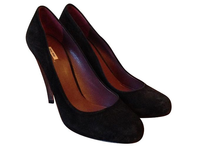 Décolleté Miu Miu Noirs T.39,5 Nero - vista 8