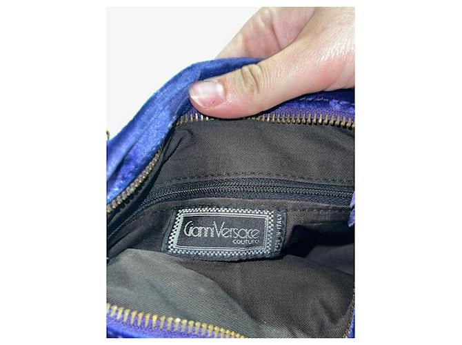 Gianni Versace Borsa Versace velluto viola Porpora - vista 11