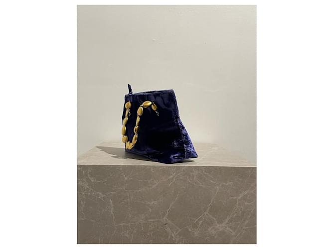 Gianni Versace Borsa Versace velluto viola Porpora - vista 3