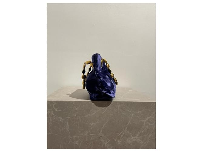 Gianni Versace Borsa Versace velluto viola Porpora - vista 4