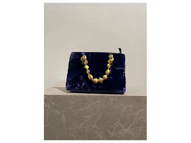 Gianni Versace Borsa Versace velluto viola Porpora - vista 5