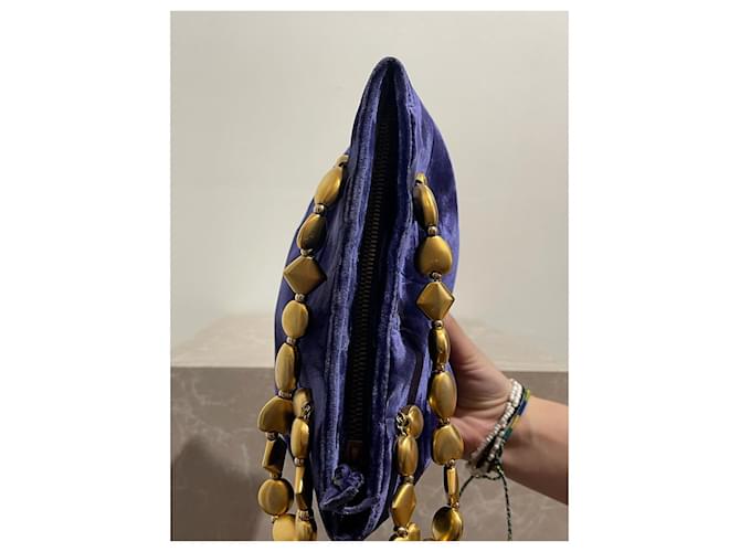 Gianni Versace Borsa Versace velluto viola Porpora - vista 8