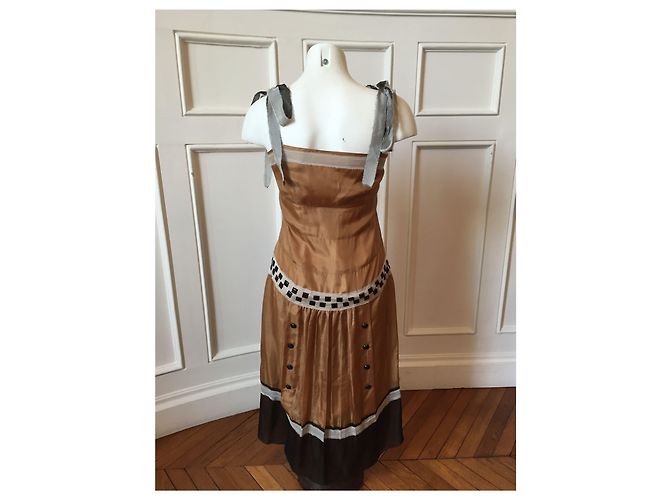 Kleid Alberta Ferretti T.38 Kamel - Ansicht 3