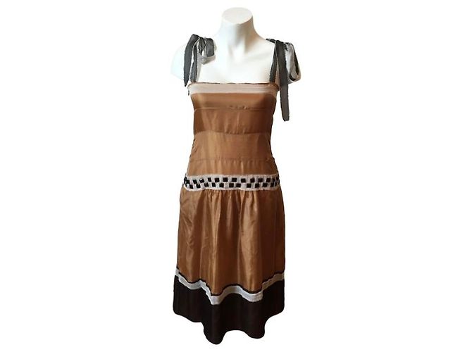Kleid Alberta Ferretti T.38 Kamel - Ansicht 7