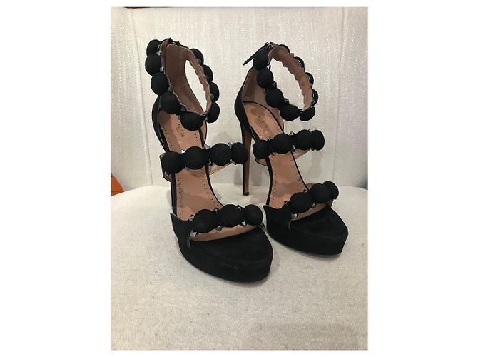Alaïa Sandali Alaia Bombe neri T.41 Nero - vista 2