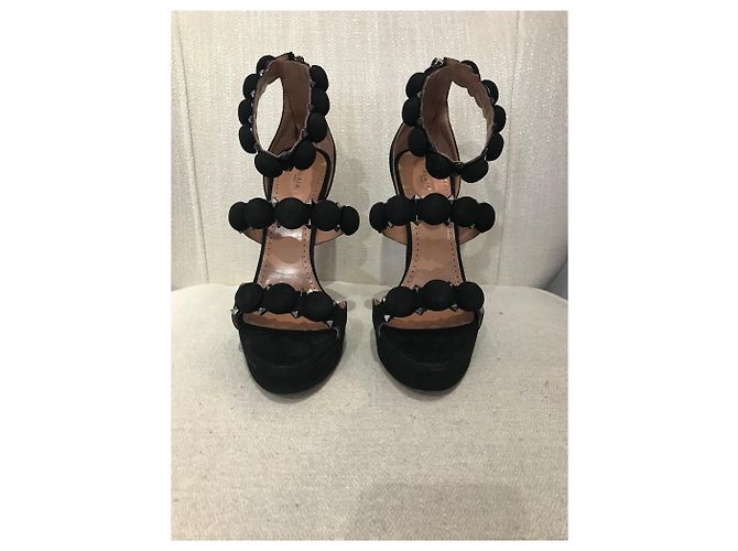 Alaïa Sandali Alaia Bombe neri T.41 Nero - vista 3