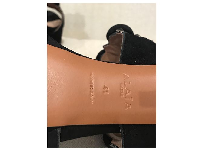 Alaïa Sandali Alaia Bombe neri T.41 Nero - vista 5
