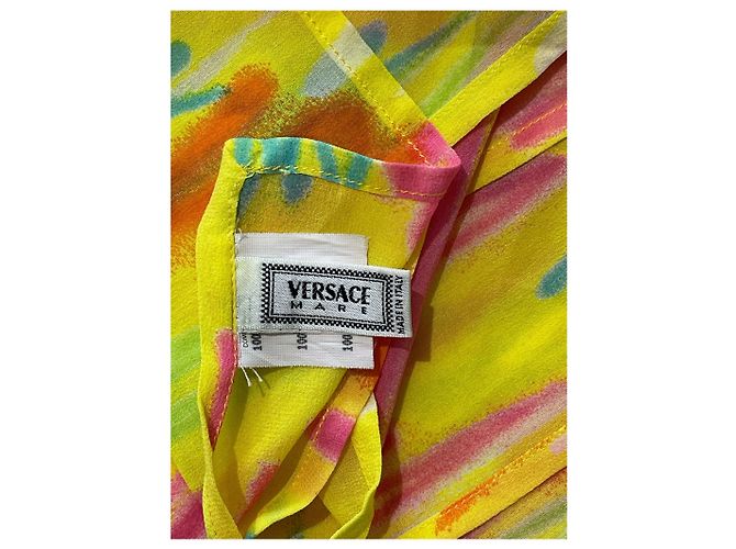 Pareo Versace de seda amarillo - vista 4