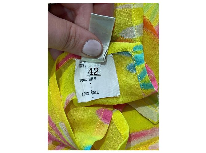 Pareo Versace de seda amarillo - vista 5