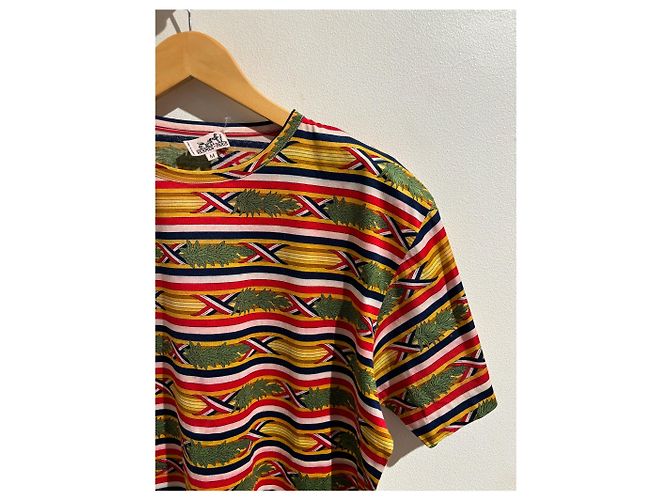 T-shirt in cotone a righe Hermès Multicolore M - vista 3