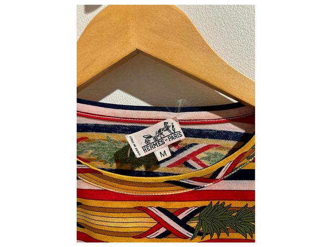 T-shirt in cotone a righe Hermès Multicolore M - vista 4
