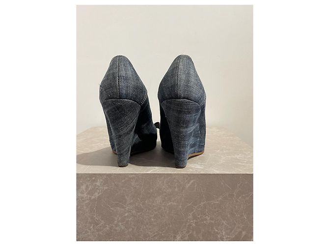 Décolleté Miu Miu in denim T.39 Blu - vista 4