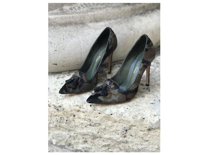 Décolleté Gianvito Rossi camouflage T.35,5 Cachi - vista 2