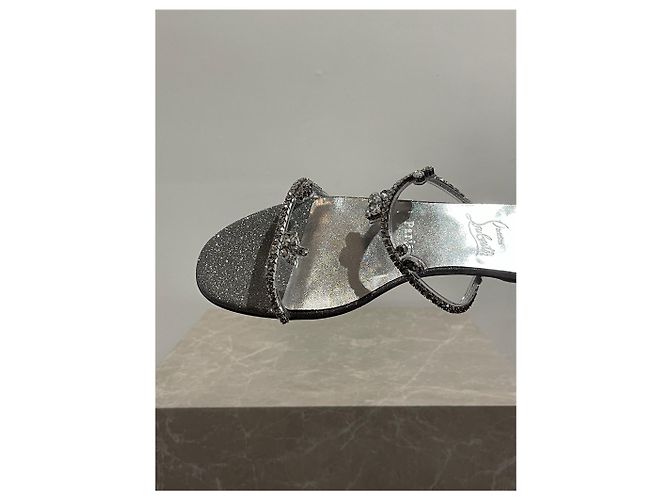 Christian Louboutin Sandali Louboutin Argento T.38 - vista 7