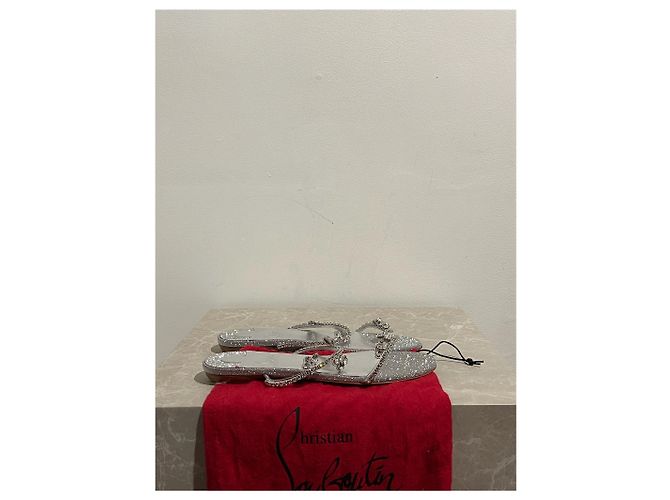 Christian Louboutin Sandali Louboutin Argento T.38 - vista 8