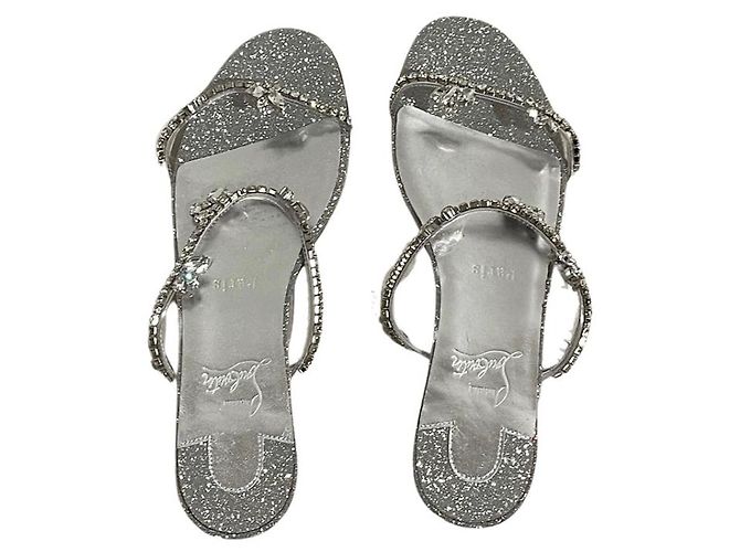 Christian Louboutin Sandali Louboutin Argento T.38 - vista 9