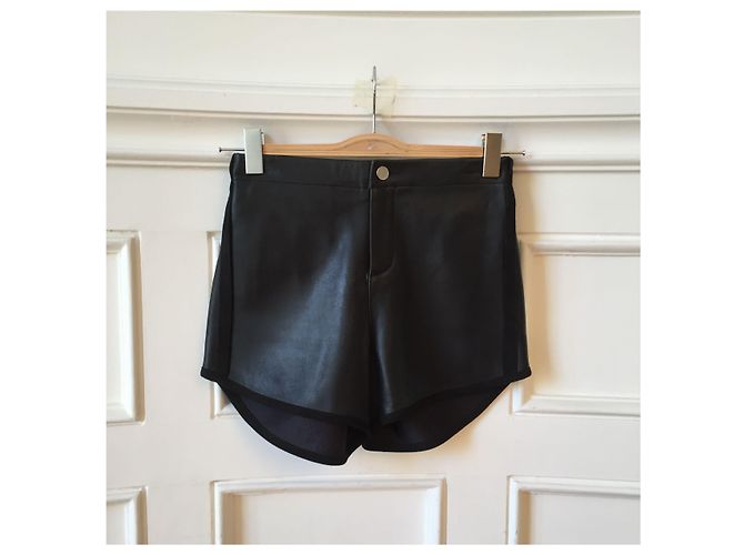 Autre Marque Short American Retro em couro T.38 Preto - vista 2