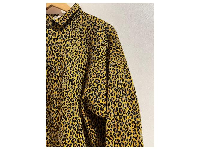 Medusa Pull Versace léopard T.40 Jaune - vue 3