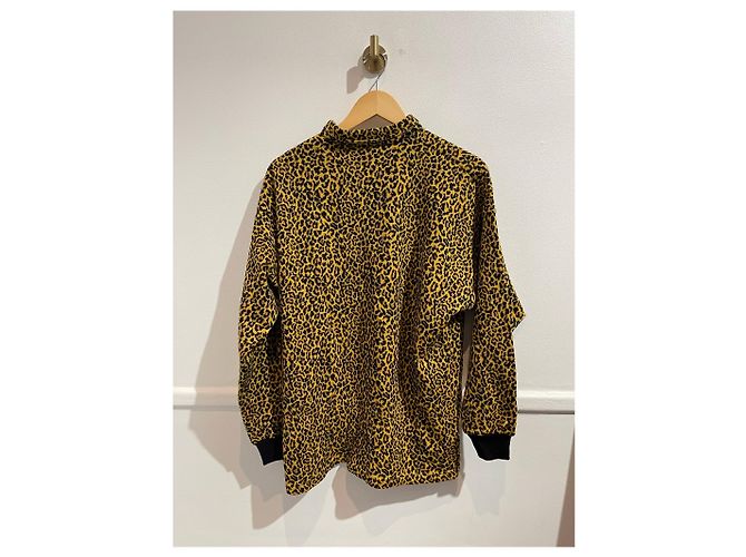 Medusa Pull Versace léopard T.40 Jaune - vue 4