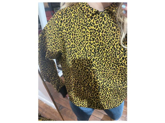 Medusa Pull Versace léopard T.40 Jaune - vue 6