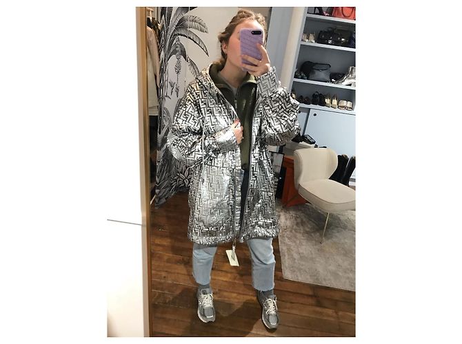 Fendi Jacke silber Gr. 40 Neu - Ansicht 8