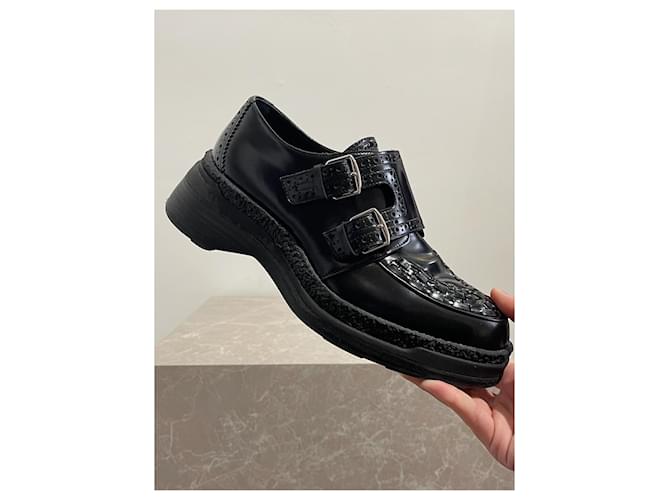 Hermès Derbies Hermes nere T.37 Nero - vista 3