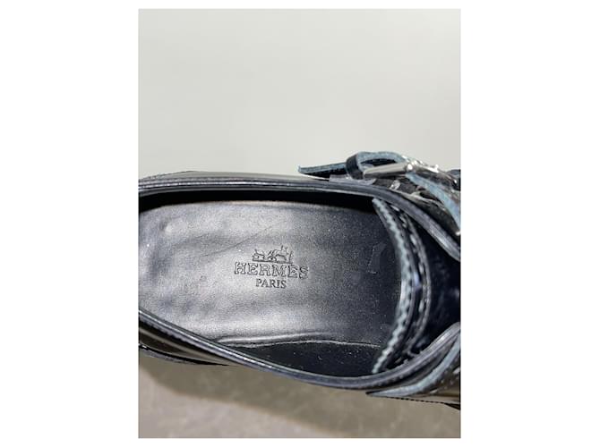 Hermès Derbies Hermes nere T.37 Nero - vista 8