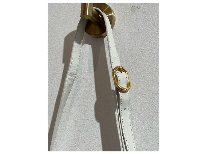 Borsa a tracolla Gucci in pelle bianca con logo GG Bianco - vista 11