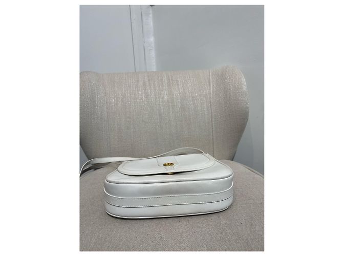 Borsa a tracolla Gucci in pelle bianca con logo GG Bianco - vista 12