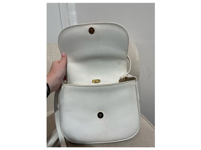 Borsa a tracolla Gucci in pelle bianca con logo GG Bianco - vista 15