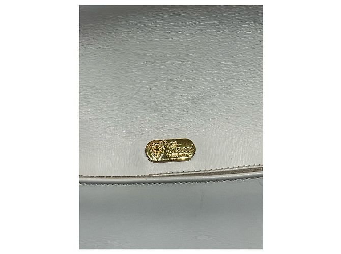 Borsa a tracolla Gucci in pelle bianca con logo GG Bianco - vista 16