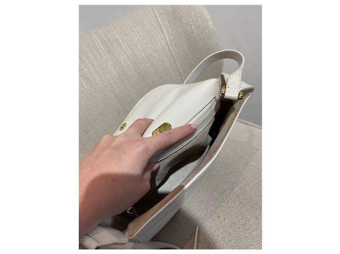 Borsa a tracolla Gucci in pelle bianca con logo GG Bianco - vista 17