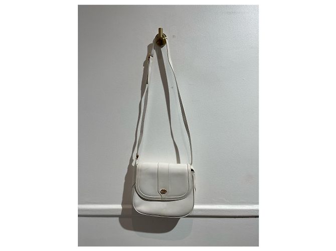 Borsa a tracolla Gucci in pelle bianca con logo GG Bianco - vista 3