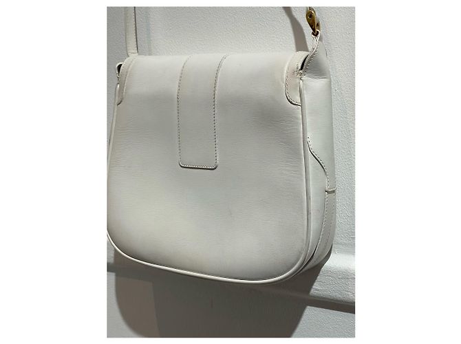 Borsa a tracolla Gucci in pelle bianca con logo GG Bianco - vista 9
